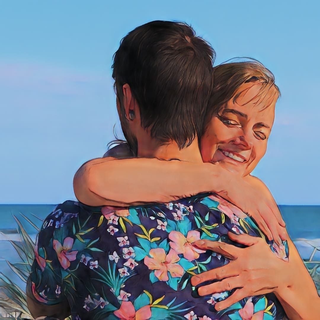 Hugging on beach - The Path Of Tantra Yoga | Awakening To Love