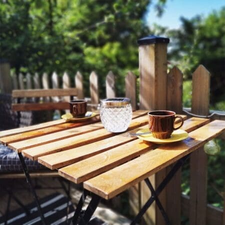 Balcony Coffee Table | Yoga Bed And Breakfast