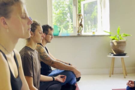 Three Yogi Meditating