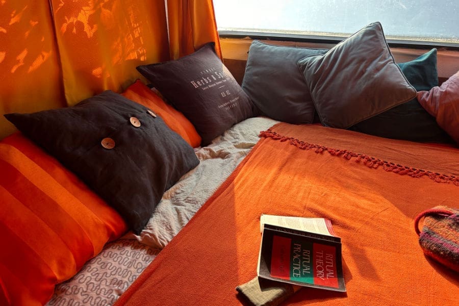 Sleeping In The Boho Caravan | Nordic Yoga Retreat Center